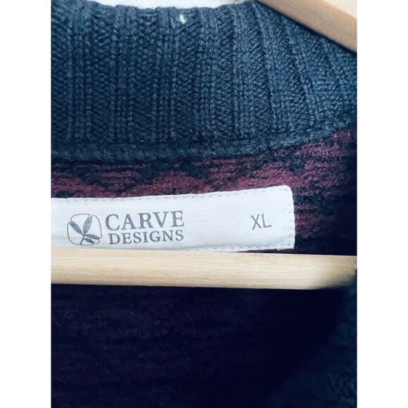 Carve Designs 100% Merino Wool Cardigan Sweater Sz XL Women's Button Front - Picture 7 of 10